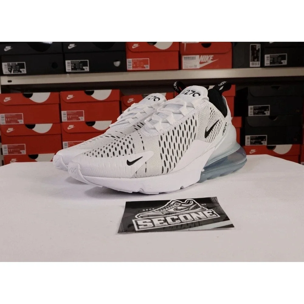 Nike Air Max 270 White Black Mens Running Shoes AH8050-100 Sneaker SIZE 11